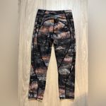 Lululemon Time To Sweat Crop 23” Leggings Azurite Poppy Coral Multi Sz 6 Rare Photo 7