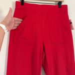 Maeve NWT Anthropologie Pull On Knit Flare Pants Slit Hem Red Size Medium Photo 6