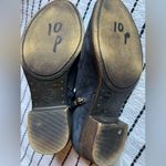 Lucky Brand leather zip up booties, navy blue Photo 1