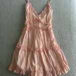 Francesca's Pink Ruffle Dress Photo 0