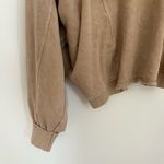 Bucketlist medium KHAKI EXPOSED SEAM TWIST OPEN BACK OVERSIZED SWEATSHIRT Tan Photo 8