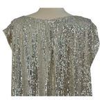 Free People  Shine Time Live Gold Silver Sequin Sleeveless Tunic Top Size XS NEW Photo 9