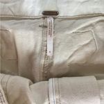 Free People High Rise Wide Leg Crop Pants Creme Womens Size 4 Cotton Photo 1