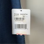 Free People Modern Femme Blue Denim Mini Skirt Dark Wash Zip Up Zipper Back Jean Photo 6