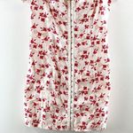 Urban Outfitters Britney Hook & Eye Puff Short Sleeve Mini Dress White Red Small Photo 6