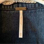 Free People Distressed Knit Hooded Denim Jacket Photo 4