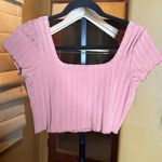 Aerie OFFLINE by  Mauve Pink Ribbed Crop Top Size Medium Photo 2