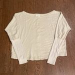 JOYFOLIE MIA JOY Cream Long Sleeve Wide Neck Top Size XL Photo 5