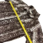 Topshop  Moto Snake Print Cropped Denim Jacket Motorcycle Riding Chick Size 6 Photo 11