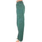LIONESS Miami Vice Green Wide Leg High Rise Baggy Oversized Cargo Denim Jeans XS Photo 1