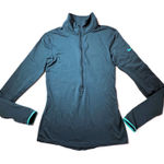Nike Pro Hyperwarm Womens Small Slim Fitted Half Zip 3.0 Top Jacket Dri Fit Teal Photo 0