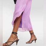 Vince  100% Silk Cowl Neck Slip Dress Lilac Lavender Midi Lined Midi Dress Size L Photo 2