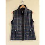 Golfino Women's Quilted Vest Back Plaid Black Size US 12 Preppy Athleisure Golf Photo 1