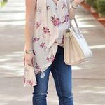 Free People  Tree Swing Floral Sleeveless Tunic Mini Boho Dress S Photo 3