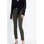 ZARA High Waisted Leopard Print Slim Fit Fit Skinny Leg Ankle Jean 10X27 NWT Photo 1