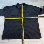 Made In Italy Jacket Topper Womens Large Black Eyelet Button Up Frayed Trim Edgy Photo 1