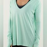 Lululemon Athletica Light Teal Flip Your Dog Long Sleeve Photo 2