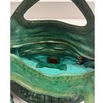 Campomaggi Edera” handbag in grass green woven leather Photo 5