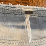 Free People Blue white Cropped tie dye clouds Boxy Sweatshirt small Photo 1