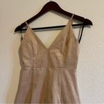Forever 21 NWT Contemporary Tan Suede Mini Short Bodycon Spaghetti Strap Dress S Photo 0