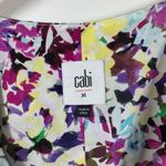 CAbi Top Women M Eden Floral Print Purple 5211 Wrap Blouse Career Spring Modest Photo 3