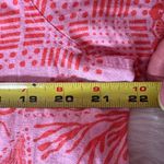 Sigrid Olsen  Coral and‎ White 100% Linen button up oversized Shirt pink & orange Photo 6