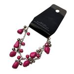 Paparazzi Mountain Mamba Stone Beads Dangle Bracelet Pink & Silver Beaded New Photo 6