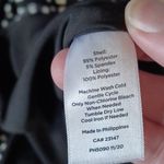 Talbots Plus Shift Dress Womens Size 20W Zipper Back Black w Tan leaves stretch Photo 8