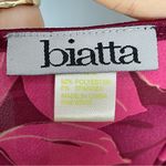 Biatta Tank Top Camisole Leaf Print Jewel Neckline Size Small 5 Pink Cami‎ Women Photo 2