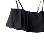 La Blanca Island Goddess Black Ruffle Bandeau Bra Bikini Swimsuit Top Size 16 Photo 4