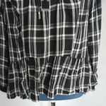 Westport  Black  White Plaid Flowy Ruffle Top Photo 2