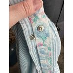 Adonna house dress searsucker floral house dress pink blue pastel collared snap front Photo 10