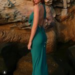 Katali the Label Matching Skirt & Cowl Neck Set in Dark Teal (Emrald) Green Size 6 Photo 2