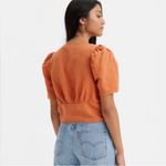 Levi's NAT Burnt Orange Luisa Puff Sleeve Blouse Photo 1