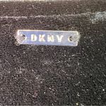 DKNY  Small Black Velour/Velvet Crewneck Twisted Front 3/4 Sleeve Cocktai… Photo 10