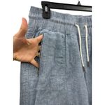 Athleta  Women's Cabo Linen Wide Leg Pants Blue Casual Vacation Summer Resort 8 Photo 5