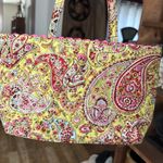 Vera Bradley  Yellow and Pink Paisley Quilted Mini Bag Photo 7