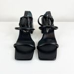 Free People NWT Parker Leather Chain Detail Heeled Sandal 11 Black Photo 1