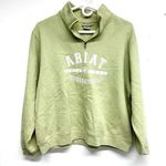 Ariat  Sport Women 1/4 Zip Long Sleeve Green 80% Cotton Sweater Size XL Photo 0