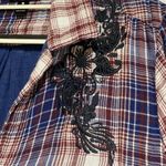 AQUA  Flannel Top Size Medium Photo 1