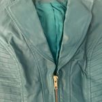 Shape Fx  Teal Leather Jacket Photo 1