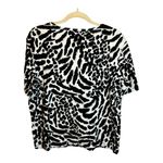  Blouse Women's Size XL Zebra V-Neck Office Business Chicos 3 Photo 1