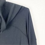 Free People  WE THE FREE Cozy Time Black Raw Edge Seam Slouchy Pullover Top Small Photo 6