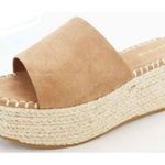 Bamboo Tan Strap Espadrille Wedge  Photo 1