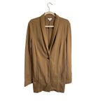 J.Jill Ponte Knit One Button Blazer Jacket Career Neutral Brown Size Medium Tall Photo 1