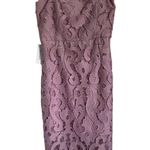 Bardot REVOLVE Lina Lace Sheath Dress NWT Size 8 Rose Pink Midi Photo 0