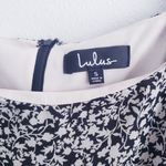 Lulu's Floral Long Sleeve Square Neckline Mini Dress Black Photo 9