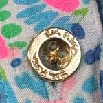 Lilly Pulitzer  Natalie Coverup Top Button Down Roll Tab Sleeve Women Size‎ XS Photo 9