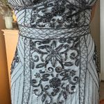 David's Bridal Blue Beaded Prom Dress Photo 7