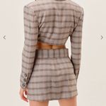 For Love & Lemons Gray Plaid Mini Skirt Photo 1